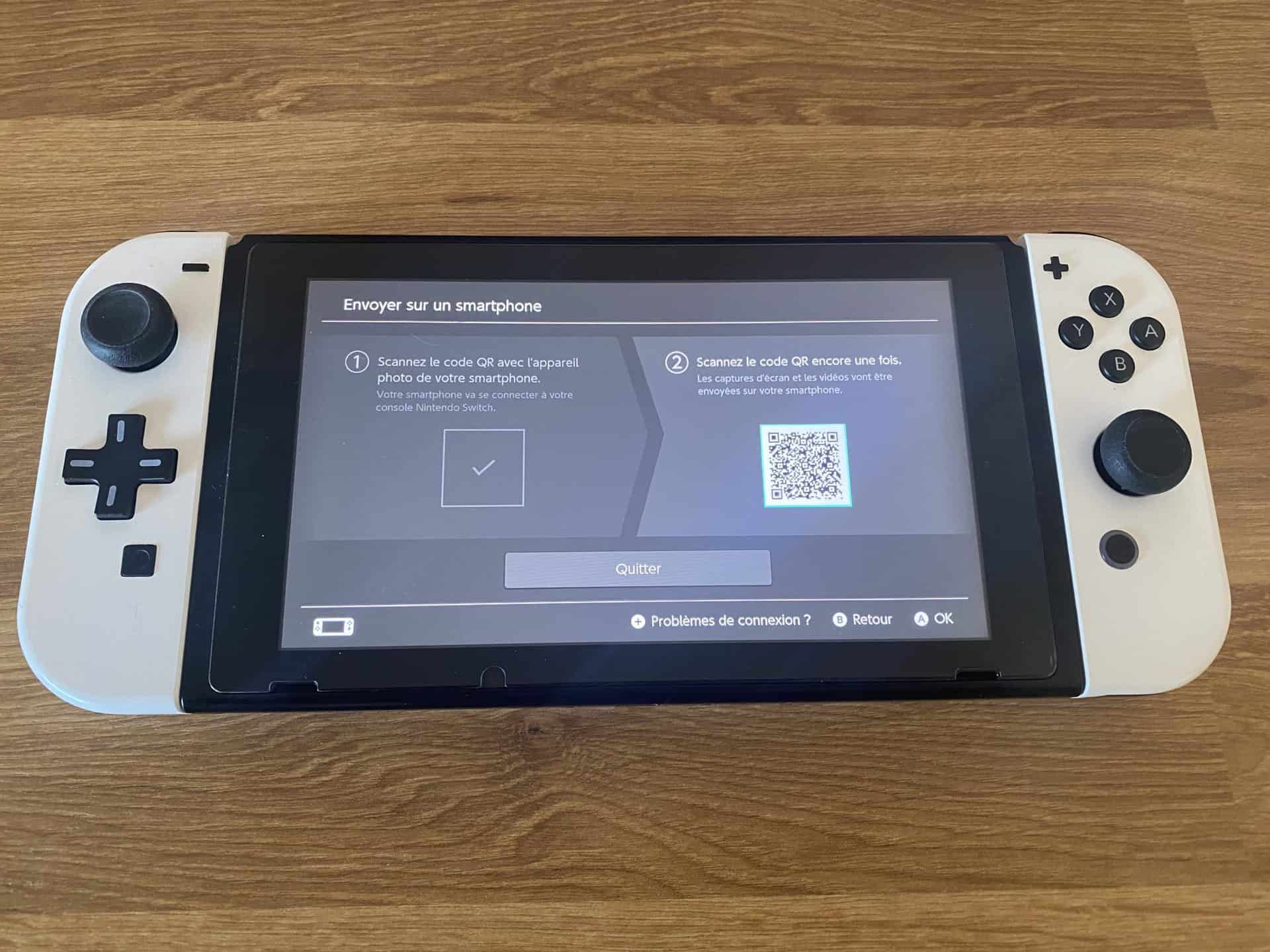 Transfert de captures d'écran Nintendo Switch