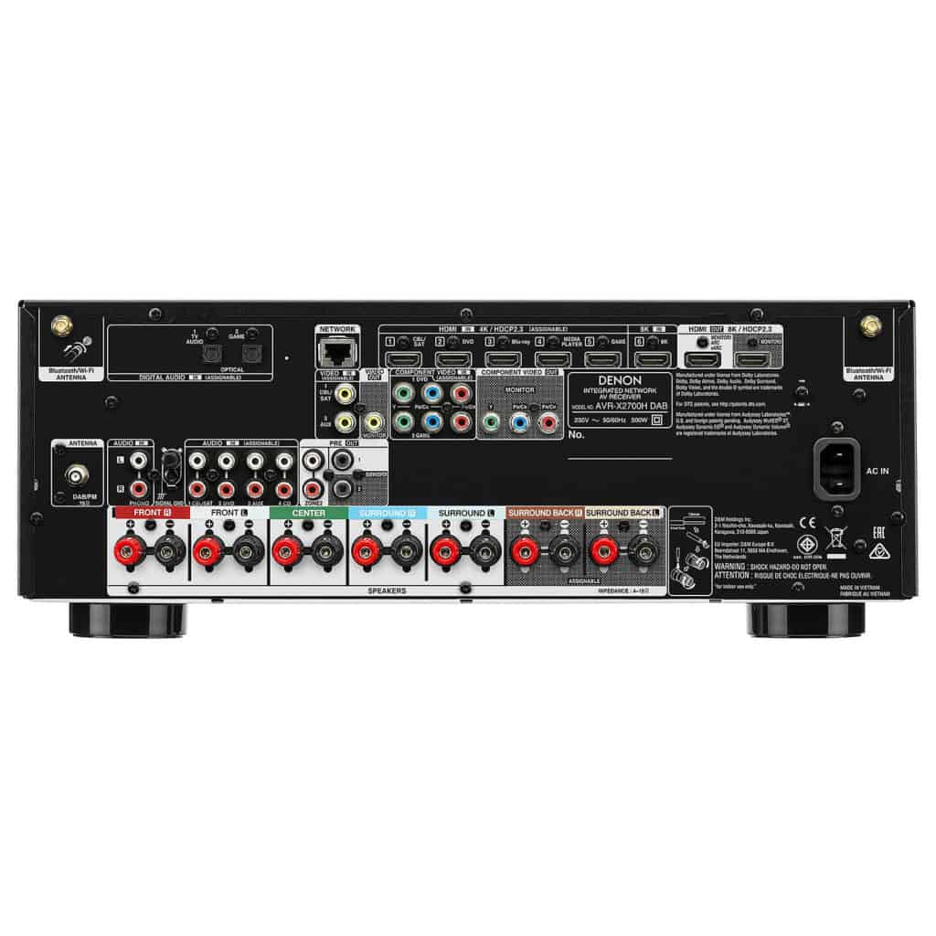 Denon AVR-X2700H - l'arrière