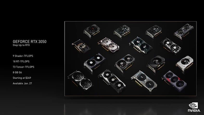 Nvidia rtx3050 avec Ray Tracing