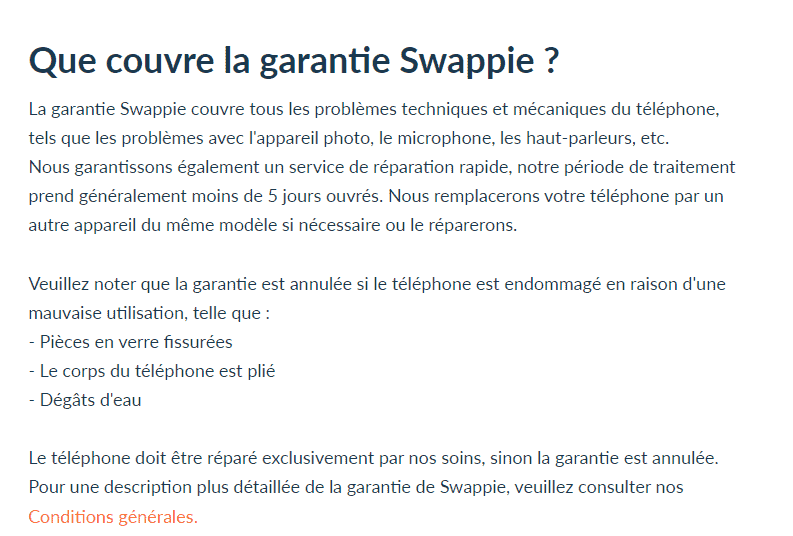 Une garantie classique de 24 mois