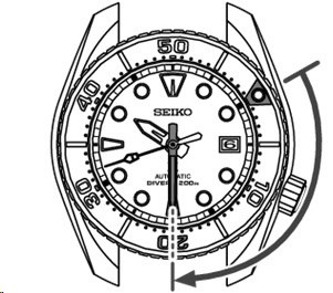 Lecture aiguille montre de plongée